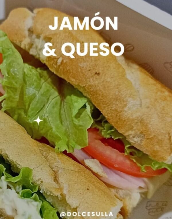 Sándwich de jamón y queso